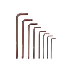 Klucze Torx z otworem T10-50, S2, długie, 9 szt.