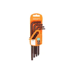 Klucze Torx z otworem T10-50, S2, długie, 9 szt.