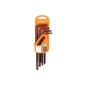 Klucze Torx z otworem T10-50, S2, długie, 9 szt.