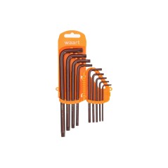 Klucze Torx z otworem T10-50, S2, długie, 9 szt.