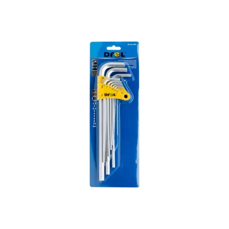 Zestaw kluczy sześciokątnych 1.5-10 mm, bardzo długie, 9 szt.