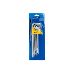 Zestaw kluczy Torx z otworem T10-50, bardzo długie, 9 szt.
