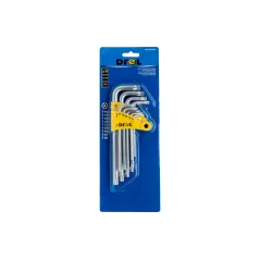 Zestaw kluczy Torx z otworem T10-50, długie, 9 szt.