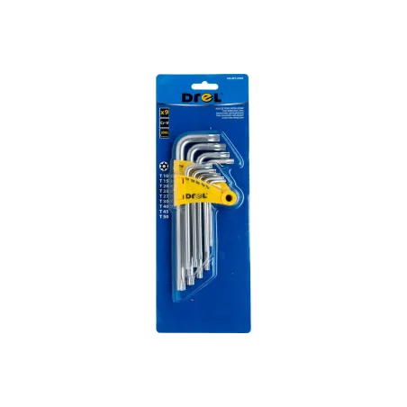 Zestaw kluczy Torx z otworem T10-50, długie, 9 szt.