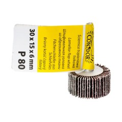 Ściernica listkowa, 30 x 15 x 6 mm, trzpieniowa, P80