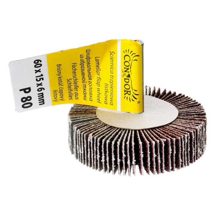 Ściernica listkowa, 60 x 15 x 6 mm, trzpieniowa, P80 Ściernica listkowa, 60 x 15 x 6 mm, trzpieniowa, P80