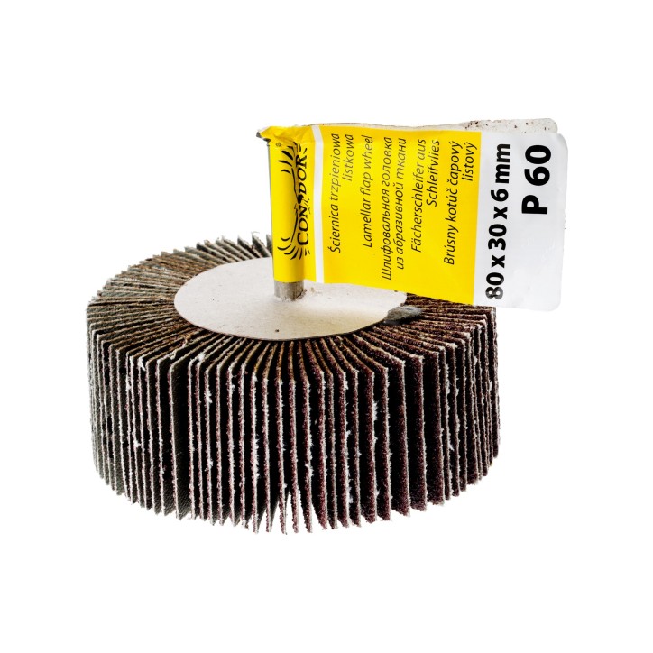 Ściernica listkowa, 80 x 30 x 6 mm, trzpieniowa, P60 Ściernica listkowa, 80 x 30 x 6 mm, trzpieniowa, P60