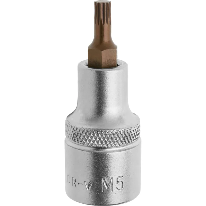 Końcówka Spline na nasadce 1/2", M5 x 55 mm Końcówka Spline na nasadce 1/2", M5 x 55 mm