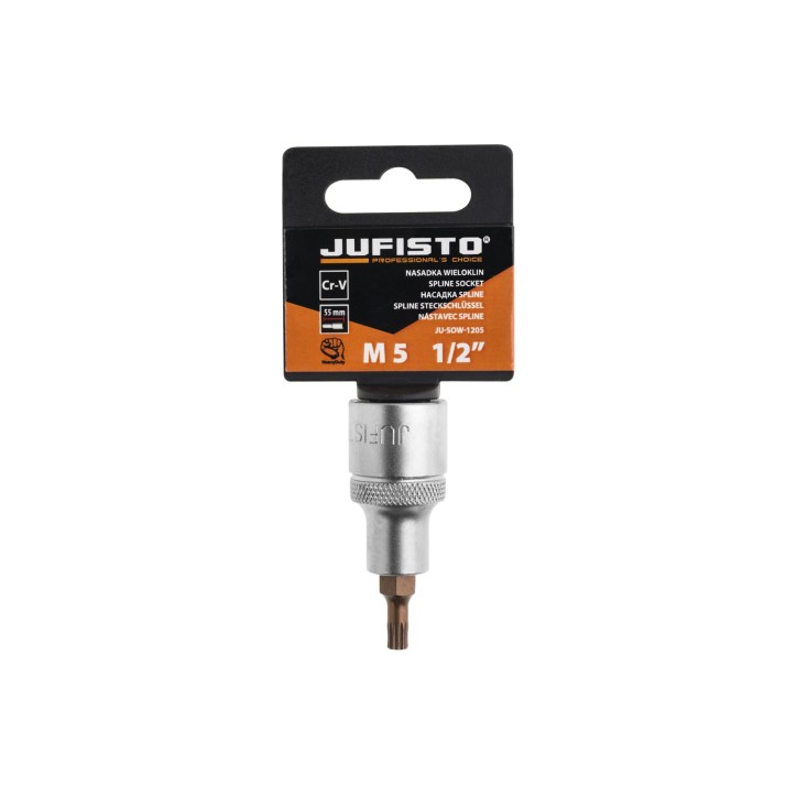 Końcówka Spline na nasadce 1/2", M5 x 55 mm Końcówka Spline na nasadce 1/2", M5 x 55 mm