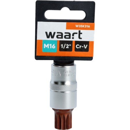 Końcówka Spline na nasadce 1/2", M16 x 55 mm