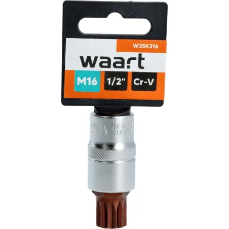Końcówka Spline na nasadce 1/2", M16 x 55 mm