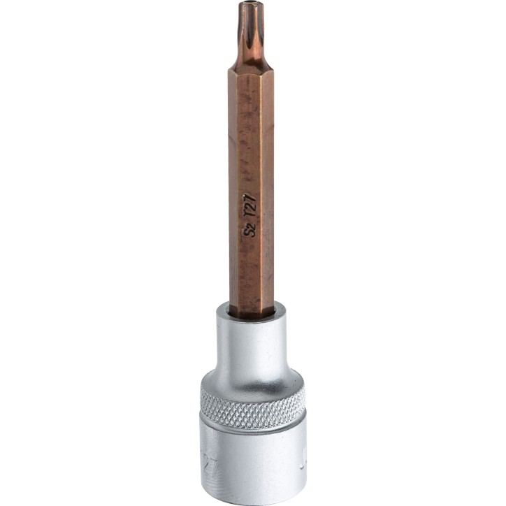 Końcówka Torx na nasadce 1/2", TT27 x 100 mm Końcówka Torx na nasadce 1/2", TT27 x 100 mm