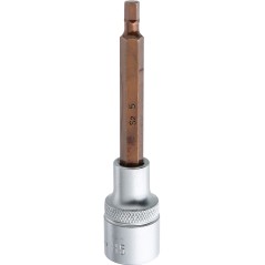 Końcówka sześciokątna na nasadce 1/2", H5 x 100 mm