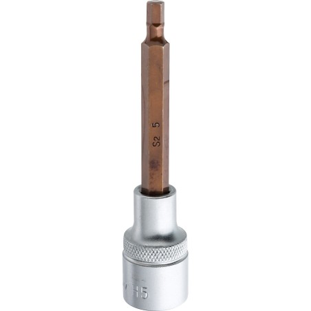 Końcówka sześciokątna na nasadce 1/2", H5 x 100 mm