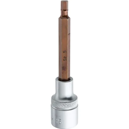 Końcówka sześciokątna na nasadce 1/2", H5 x 100 mm
