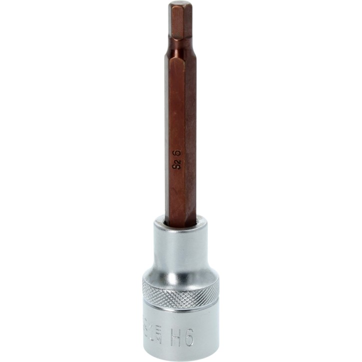 Końcówka sześciokątna na nasadce 1/2", H6 x 100 mm Końcówka sześciokątna na nasadce 1/2", H6 x 100 mm