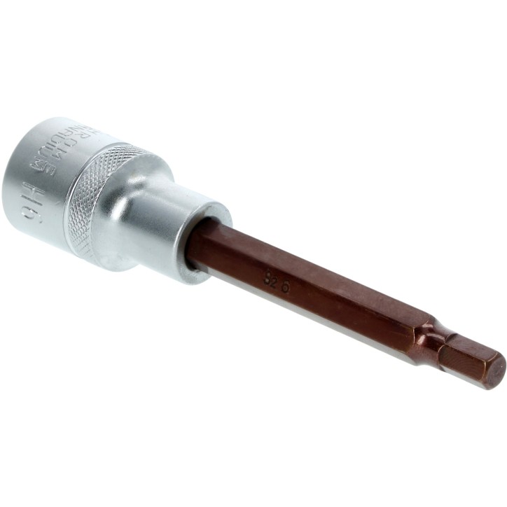 Końcówka sześciokątna na nasadce 1/2", H6 x 100 mm Końcówka sześciokątna na nasadce 1/2", H6 x 100 mm
