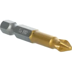 Końcówki wkrętakowe PH2 x 50 mm, tytanowana, 10 szt.