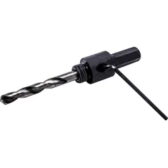 Adapter z wiertłem prowadzącym do otwornic Bimetalowych o śr. 14-30 mm, uchwyt HEX