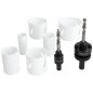 Zestaw otwornic Bimetalowych 22-64 mm oraz adapterów, 8szt. Zestaw otwornic Bimetalowych 22-64 mm oraz adapterów, 8szt.