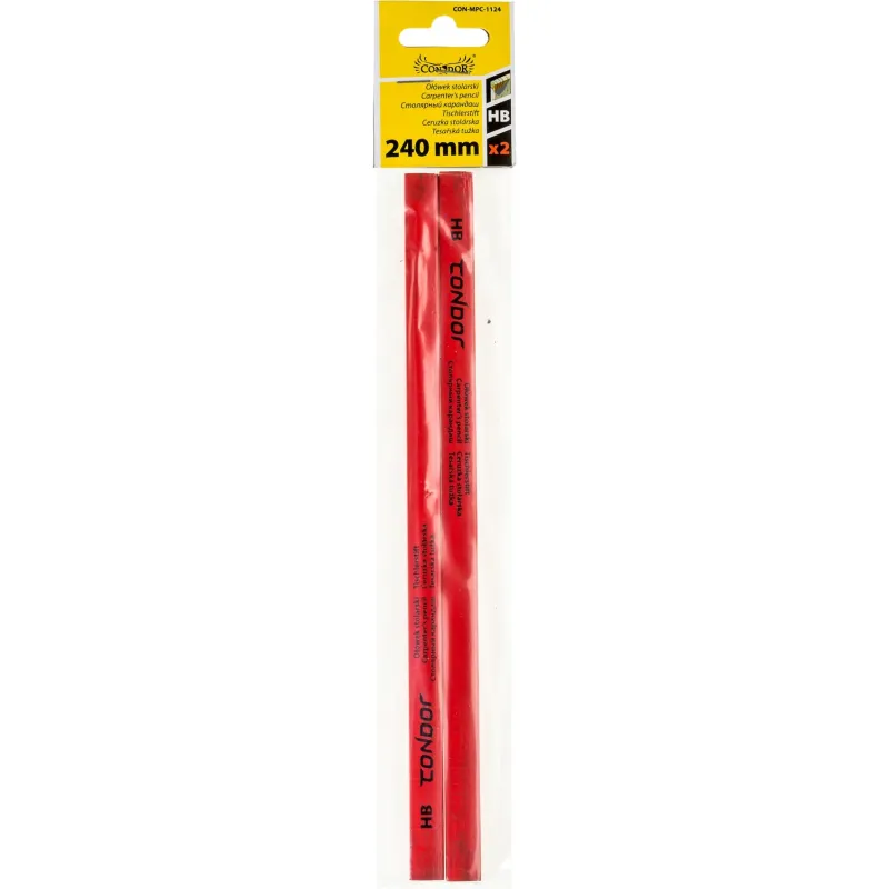 Ołówki stolarskie 240 mm, twardość HB, 2 szt. Ołówki stolarskie 240 mm, twardość HB, 2 szt.