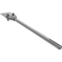 Dłuto płaskie 18 x 400 mm, z płytką wykonaną ze stali Hadfielda 100 x 75 mm, uchwyt SDS-max