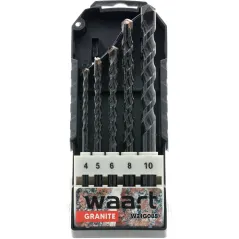Zestaw wierteł do granitu 4.0-10.0 mm, 5 szt.