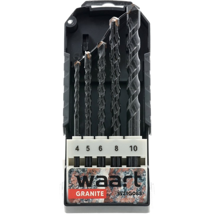 Zestaw wierteł do granitu 4.0-10.0 mm, 5 szt.