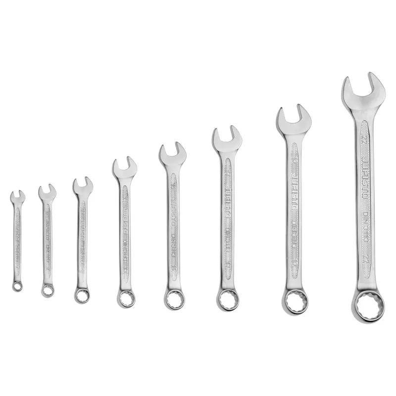 Zestaw kluczy płasko-oczkowych 6-22 mm, 8 szt. Zestaw kluczy płasko-oczkowych 6-22 mm, 8 szt.