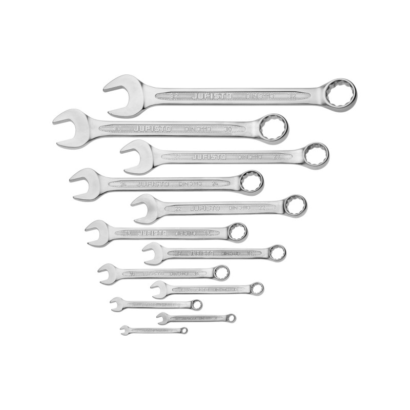 Zestaw kluczy płasko-oczkowych 6-32 mm, 12 szt. Zestaw kluczy płasko-oczkowych 6-32 mm, 12 szt.