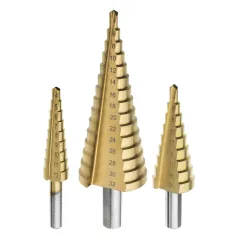 Zestaw wierteł stopniowych 4.0-12.0 mm, 4.0-20.0 mm, 4.0-32.0 mm, 3 szt.