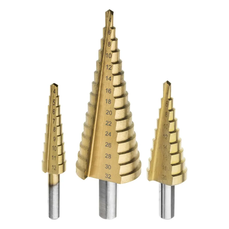 Zestaw wierteł stopniowych 4.0-12.0 mm, 4.0-20.0 mm, 4.0-32.0 mm, 3 szt. 4341