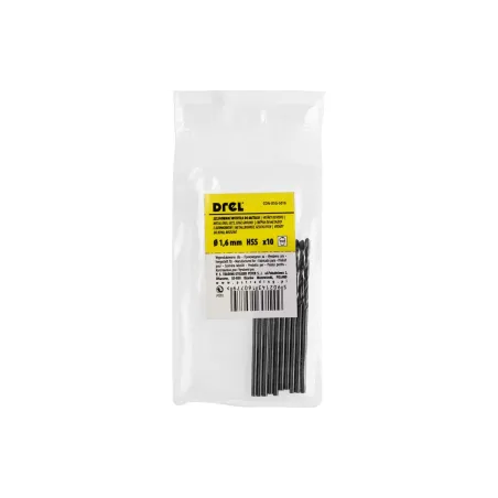 Wiertła do metalu 1.6 mm, HSS-G, szlifowane, 10 szt.
