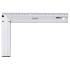 Kątownik płaski 250 x 165 mm, aluminiowy
