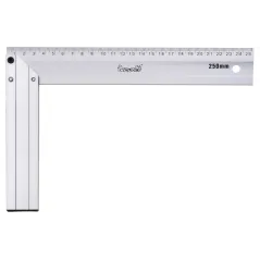 Kątownik płaski 250 x 165 mm, aluminiowy