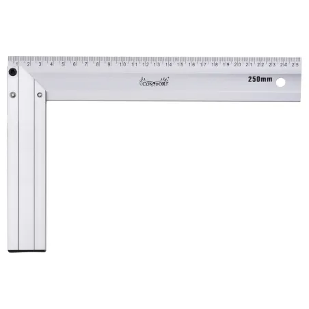 Kątownik płaski 250 x 165 mm, aluminiowy