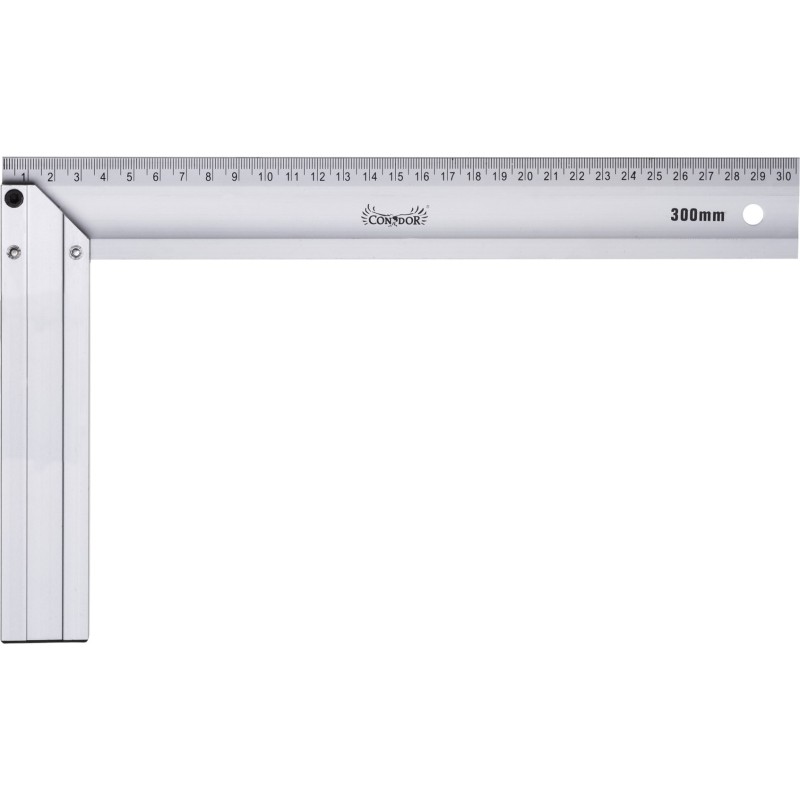 Kątownik płaski 300 x 175 mm, aluminiowy