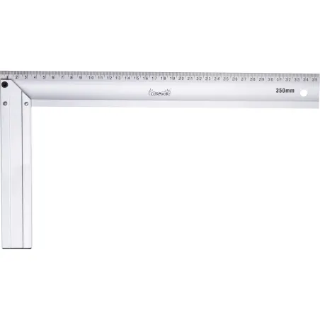 Kątownik płaski 350 x 190 mm, aluminiowy