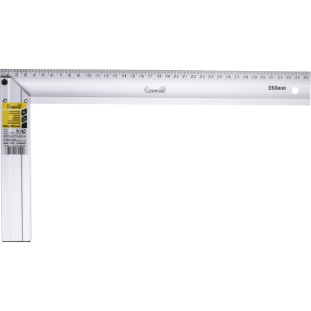 Kątownik płaski 350 x 190 mm, aluminiowy