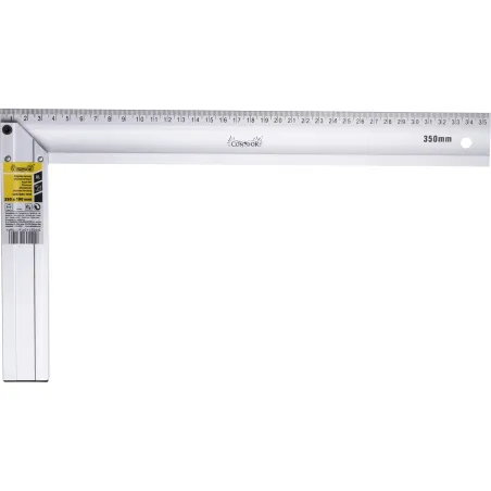 Kątownik płaski 350 x 190 mm, aluminiowy