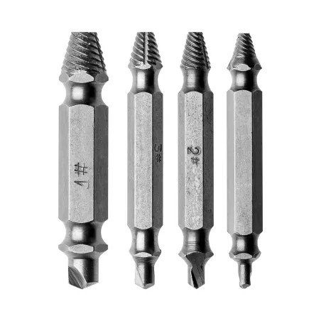 Zestaw wykrętaków do urwanych śrub M5-M14, 4 szt.