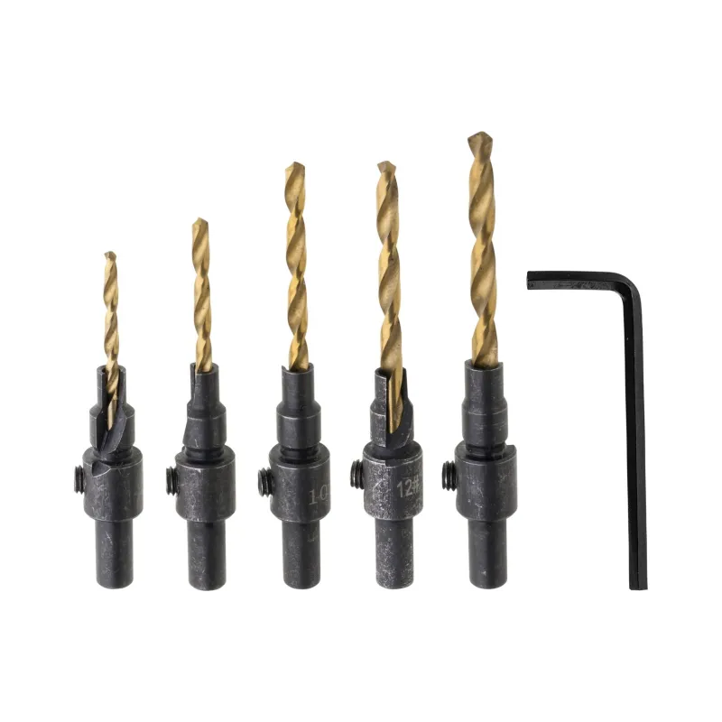 Zestaw wierteł do konfirmatów 6.0-14.0 mm, 5 szt.