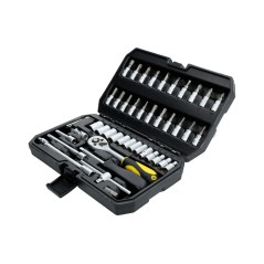 Zestaw kluczy nasadowych 1/4", 46 szt.