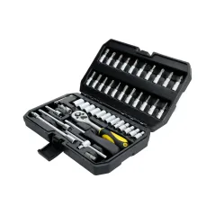 Zestaw kluczy nasadowych 1/4", 46 szt.