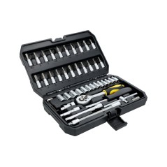 Zestaw kluczy nasadowych 1/4", 46 szt.