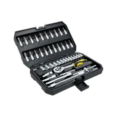 Zestaw kluczy nasadowych 1/4", 46 szt.