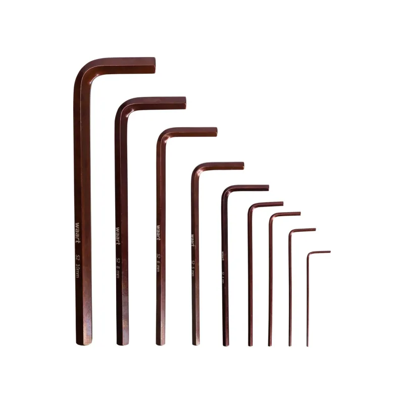 Zestaw kluczy sześciokątnych 1.5-10 mm, S2, długie, 9 szt.