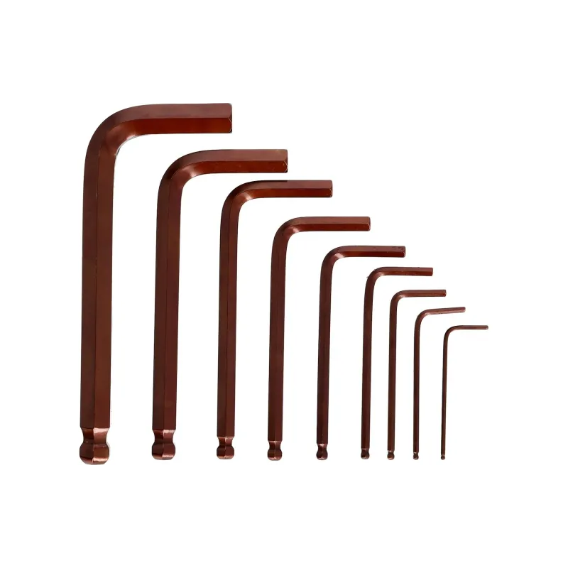 Zestaw kluczy sześciokątnych z końcówką kulistą, 1.5-10 mm, S2, 9 szt.