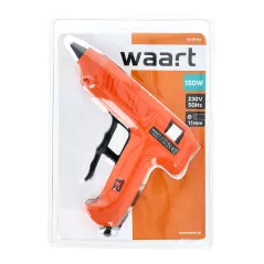 Pistolet do kleju 11.2 mm, z aluminiową końcówką pokrytą tworzywem, z włącznikiem, 150W