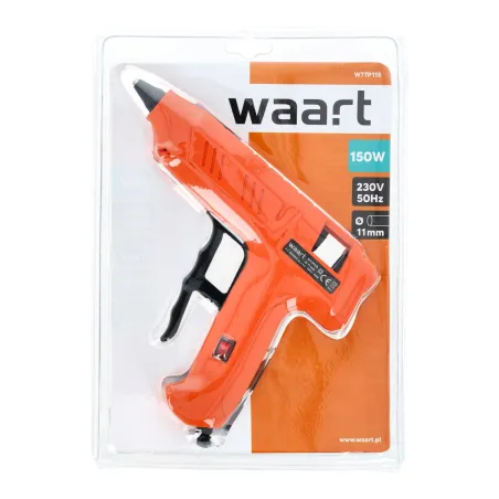 Pistolet do kleju 11.2 mm, z aluminiową końcówką pokrytą tworzywem, z włącznikiem, 150W